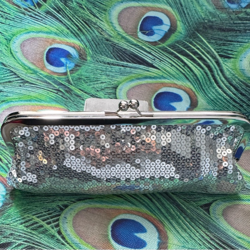 Ann Taylor Loft - Silver Sequin Clutch